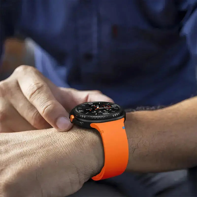 Silicone Sports Strap 20mm - Samsung Galaxy Watch 8 / Watch 8 Classic / Watch Ultra2 – Orange My Store