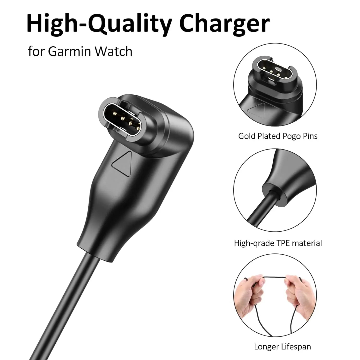 Garmin Charger Cable - USB-C – Angled Magnetic Connector (1m) My Store
