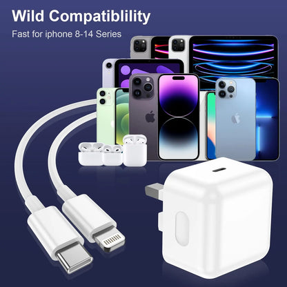 [2-Pack] Fast iPhone Charger - MFi Certified Voltix IE